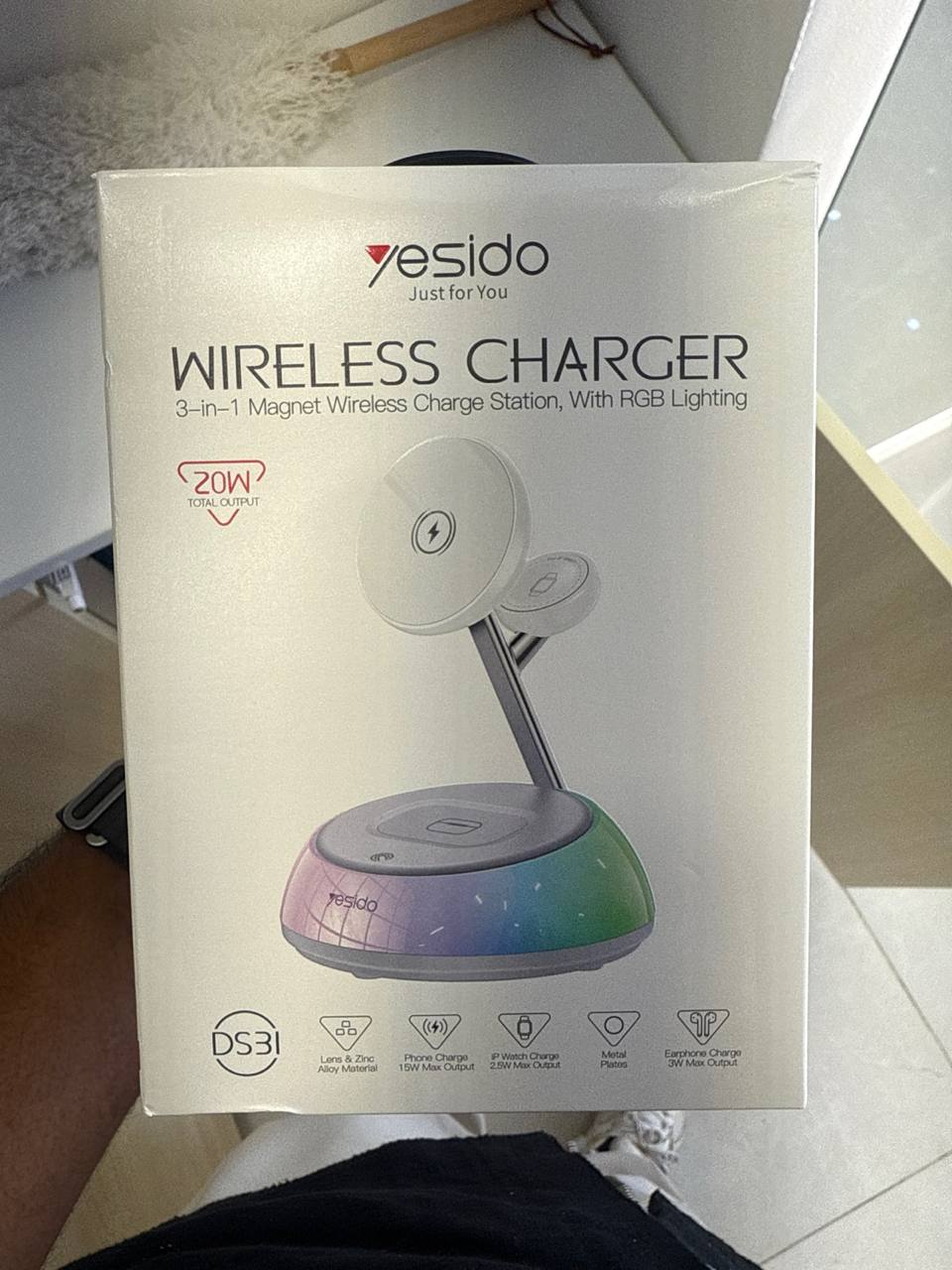 شارژر وایرلس رومیزی یسیدو DS31